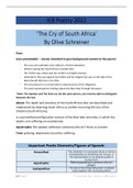 Matric Poetry IEB 2022 - summary and analysis "The Cry of South Africa" 