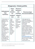 NR-499 Week 6 Discussion: Diagnosis – Cholecystitis (RATED A+)