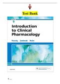 TEST BANK for Introduction to Clinical Pharmacology 9th Edition by Constance Visovsky, Cheryl Zambroski, Shirley Hosler. ISBN 9780323608886. (All 19 Chapters)