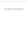 Unit 1 assigment 2 - BTEC business level 3. unit 1 assignment 2. exploring business Business studies 