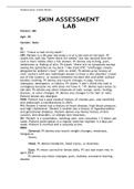 SKIN ASSESSMENT LAB   Gender: Male  S: CC: “I have a rash on my back” HPI: Patient is a 28-year-old male c/o of a red rash on his back. Pt states this rash has “been there for weeks” but has noticed that the rash is more visible after a hot shower. Pt den
