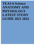 Exam (elaborations) Ati Teas Study Guide: Reading Section SCIENCE SECTION ENGLISH SECTION Math Section Reading Section  2 Exam (elaborations) TEAS 6 Science ANATOMY AND PHYSIOLOGY LATEST STUDY GUIDE 2021 2022  3 Exam (elaborations) TEAS 6 ENGLISH/ LANGUAG