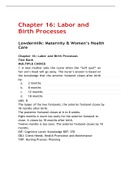 NURS 512-Test Bank Lowdermilk: Maternity & Women’s Health Care Chapter 16: Labor and Birth Processes