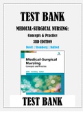 TEST BANK MEDICAL-SURGICAL NURSING: Concepts & Practice 3RD EDITION BY SUSAN DEWIT, STROMBERG, DALLRED ISBN: 9780323243780 0323243789 9780323243780 323243797 Complete and updated test bank Questions and Answers for medical surgical nursing concepts and pr