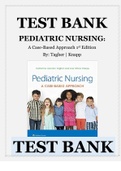 TEST BANK PEDIATRIC NURSING: A Case-Based Approach 1ST EDITION By Gannon Tagher; Lisa Knapp ISBN- 978-1496394224 