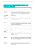 NURSING 101 Pathophysiology Practice with Answers & Rationale