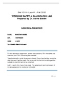 biology 1010U lab 1 assignment lab report