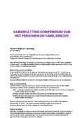 Samenvatting Compendium van het Personen en familierecht