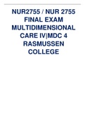 NUR 2755 / NUR 2755 FINAL EXAM MULTIDIMENSIONAL CARE IV| MDC 4 RASMUSSEN COLLEGE OF NURSING 