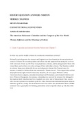 HISTORY QUESTION /ANSWERS NORTON MIDDLE COLONIES SEVEN-YEAR WAR CONSTITUTIONAL CONVENTION Article of confederation The American Holocaust: Columbus and the Conquest of the New World. Thomas Jefferson and the Meanings of Liberty