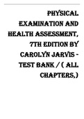 Jarvis: Physical Examination & Health Assessment, 7th Edition