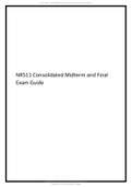NR511 Consolidated Midterm and Final Exam Guide 2021..