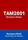 TAM2601 - Summarised NOtes