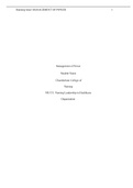 NR 531 Week 5 Assignment; Management of Power Paper (Version 1) - Chamberlain College Of Nursing 