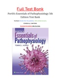 Test Bank Porth’s Essentials of Pathophysiology 5th Edition by Tommie L Norris