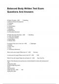 Balanced Body Written Test Exam Questions And Answers