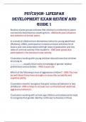 PSYC290N- Lifespan  Development Exam review and  guide 1