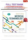 FULL TEST BANK For Quick & Easy Medical Terminology 10th Edition by Peggy C. Leonard MT MEd (Author) latest Update Graded A+.     