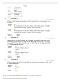 Exam (elaborations) BUS 409 / BUS409 - Week 3 Quiz 2 business compensation Which of the following examples is NOT considered a compensable work activity? As a result of this law enacted by Congress, employers must now show that employment practices that c