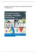 Summary Test Bank Community Public Health Nursing 7th Edition Nies