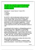 A6_M8_The AICPA Code Of Professional Conduct Exam With 100% Correct And Verified Answer