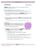 GIZMO Cell Division | Cell Division Student Exploration - All Answers Correct 