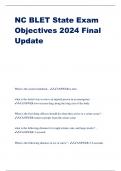 NC BLET State Exam Objectives 2024 Final Update