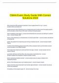   CMAA Exam Study Guide With Correct Solutions 2024