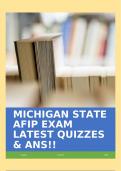 MICHIGAN STATE AFIP EXAM LATEST QUIZZES & ANS!!