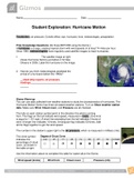 Gizmos Student Exploration: Hurricane Motion