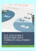 ECP 3530 EXAM 2 QUESTIONS WITH COMPLETE SOLUTIONS!!