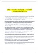    CMAA Practice Version B Exam With Correct Solutions 2024