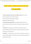 FL DCF Child Care Behavioral Observation and Screening (BOSR) Latest 2024 Actual Questions and Verified Answers (2024 / 2025) A+ Grade 100% Guarantee Verified by Experts