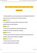 FISDAP Operations EMT Latest 2024 Actual Questions and Verified Answers (2024 / 2025) A+ Grade 100% Guarantee Verified by Experts