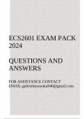 ECS2601 Exam pack 2024(Intermediate Microeconomics) Questions and answers