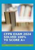 CFPN EXAM 2024 SOLVED 100% TO SCORE A+