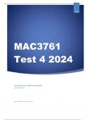 SUMMARY OF MAC3761 TEST 4 2024 Course Management Accounting III Institution University Of South Africa