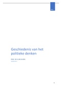 Volledige samenvatting, Geschiedenis van het Politieke Denken, VUB