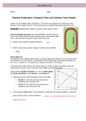 Gizmos Student Exploration: Distance-Time and Velocity-Time Graphs ...