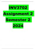 INV3702 Assignment 2 Semester 2 2024 complete questions and answers a+