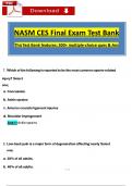 NASM CES Final Exam Test Bank, 300+ Questions (2024 / 2025) with Verified Answers, 100% Guarantee Pass 