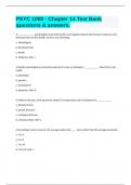 PSYC 1000 - Chapter 14 Test Bank questions & answers.