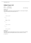 College Algebra MA 240 Online Exam 2