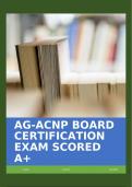 AG-ACNP BOARD CERTIFICATION EXAM SCORED A+