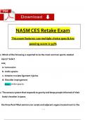 NASM CES Exam Retake (2024 / 2025) Questions with Verified Answers, 100% Guarantee Pass Score 