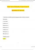 State Farm Exams BUNDLED State Farm Insurance License Exam  State Farm Independent Auto Exam  State Farm Estimatics Exam  State Farm Assessment Exam  State Farm Auto Exam  State Farm Certification Claims Adjuster Exam Latest 2024 Actual Question