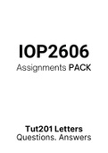 IOP2606 (ExamPACK, QuestionsPACK, Tut201 Letters)