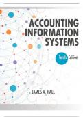 TEST BANK FOR ACCOUNTING INFORMATION SYSTEMS 10TH EDITION BY JAMES A HALL