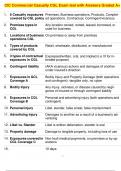 CIC Commercial Casualty CGL Exam test with Answers Graded A+