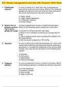 ATI: Airway management post-test with Answers 100% Pass